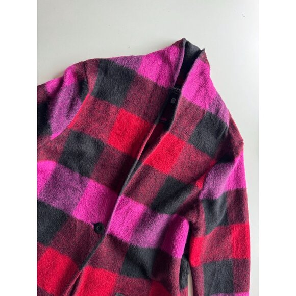 PARKHURST Outdoor Edition Briar Check Acrylic Blend Cocoon Jacket Coat, Size M - Picture 7 of 13